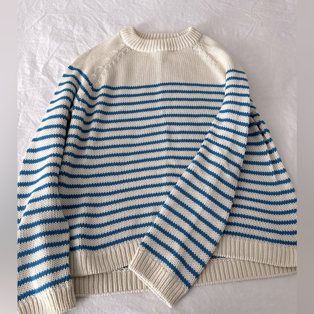 Zara oversized knit striped sweater